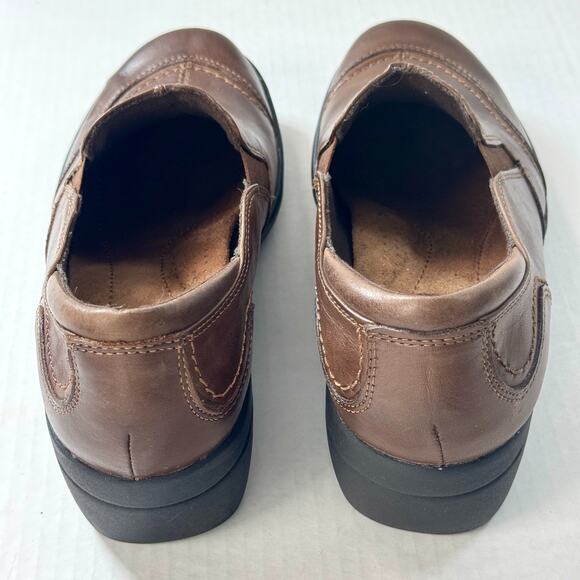 Earth Origins Brown Leather Chunky Wedge Platform Shoes Veronica Too Women 8.5 M - Picture 10 of 13